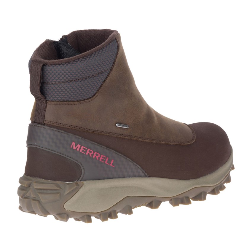 Bottes Merrell Thermo Kiruna Mid Zip Waterproof Marron Homme | N.W.UGLY